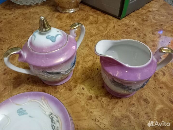 Сервиз Дракон Гейша костяной фарфор