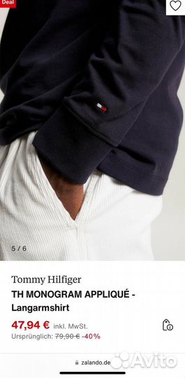 Tommy hilfiger лонгслив