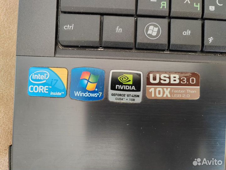 Ноутбук asus N53J Intel core i7