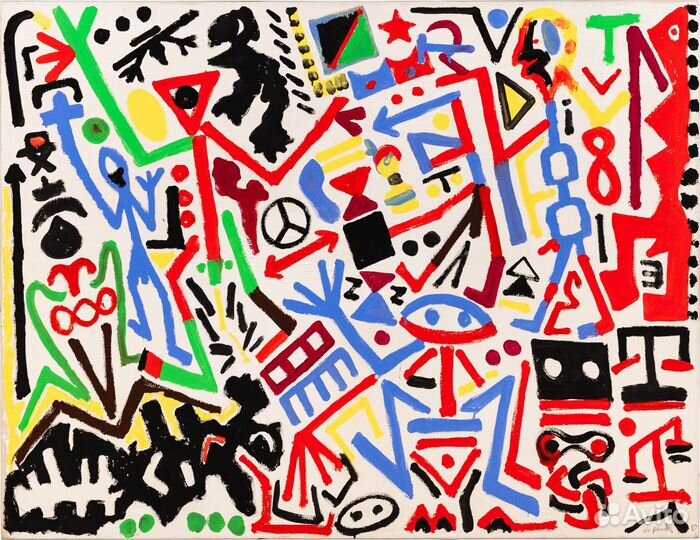 Подлинная Картина Художник A.R. Penck (1939-2017)