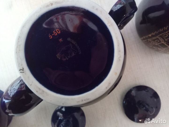 Фарфоровая посуда кобальт с позолотой