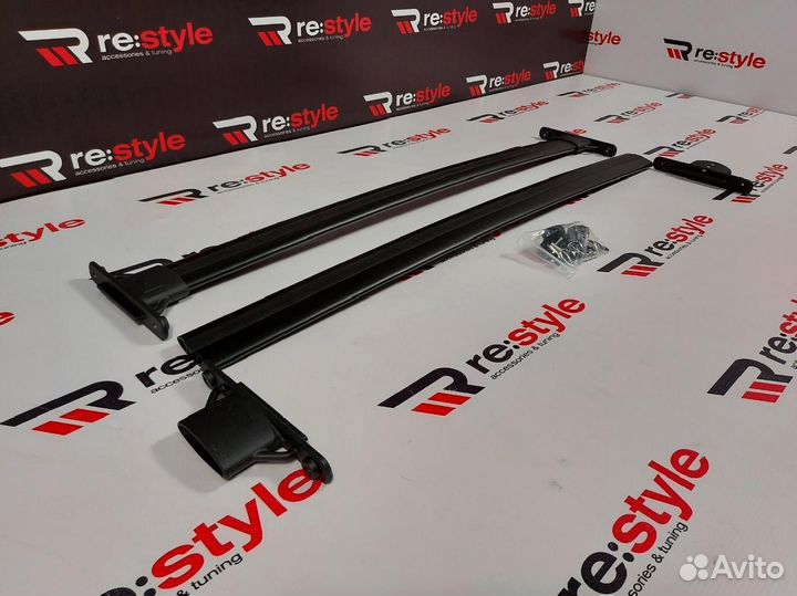 Рейлинги поперечные Toyota Prado 120 Черные S2088