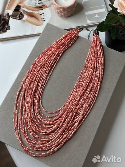 Колье бисер