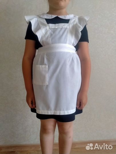 Белый школьный фартук СССР для 1 класса