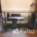 Стеклянная тумба под тв и технику. Б/у