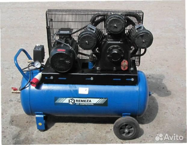 Мощный компрессор с ременным приводом