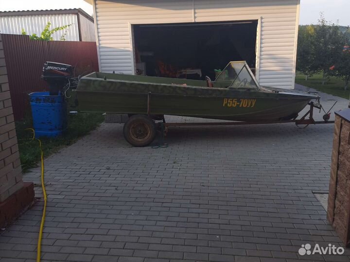 Казанка 5м с мотором меркури 30 2ухтактным