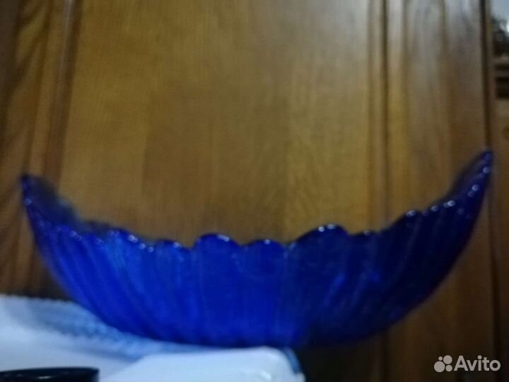 Ваза для фруктов кобальт