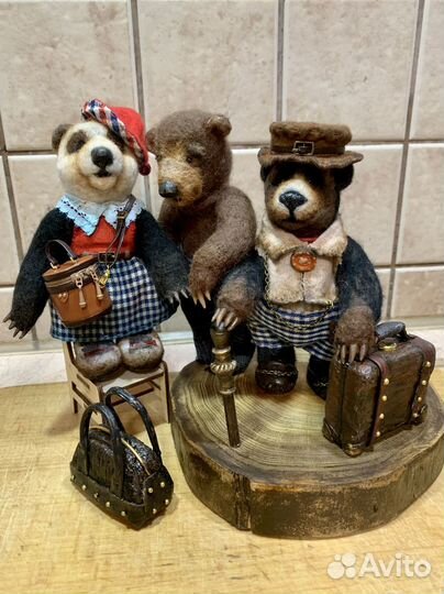 Авторская кукла мишка, игрушка, сувенир, подарок