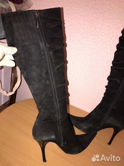 Замшевые остроносые сапоги Calipso y2k