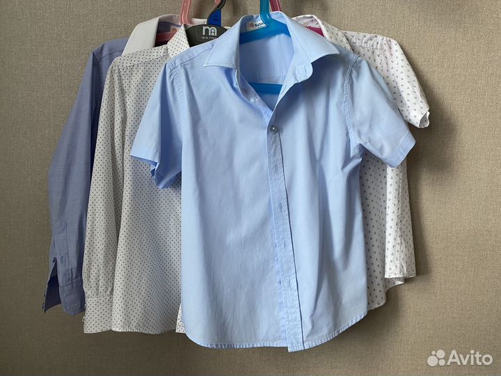 Рубашки школьные, 128р