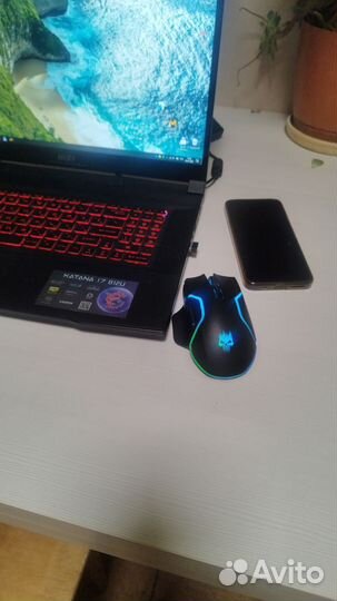 Игровой ноутбук msi katana 17 b12v