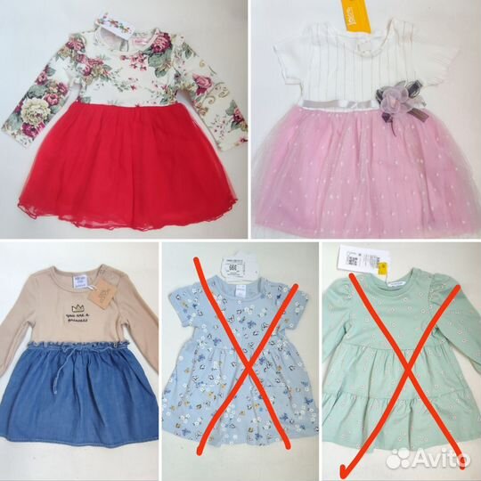 Платья для девочки 80-86 новые