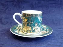 Сувенир из Египта. Кофейная чашка с блюдцем
