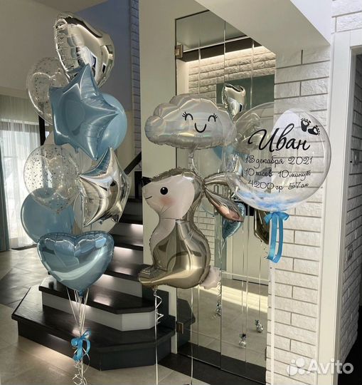 Воздушные шары на выписку из роддома