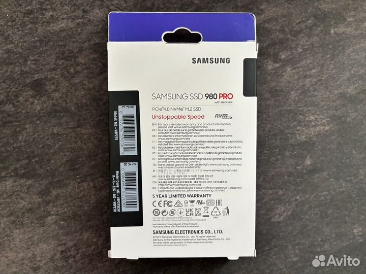 Samsung 980 PRO 2Tb SSD M.2 MZ-V8P2T0CW Новый