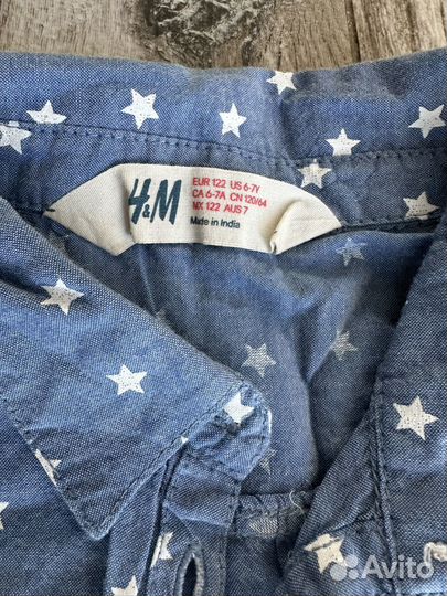 Рубашка h&m, рост 122