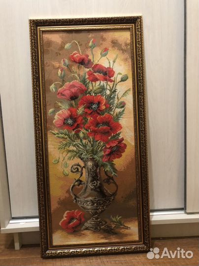 Картина вышитая крестом ручная работа