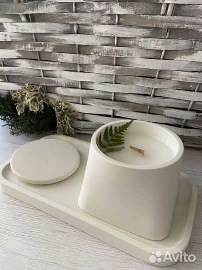 Аромасвечи в гипсе/экопродукт/ручная работа