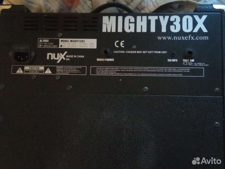Гитарный комбоусилитель NUX mighty30x