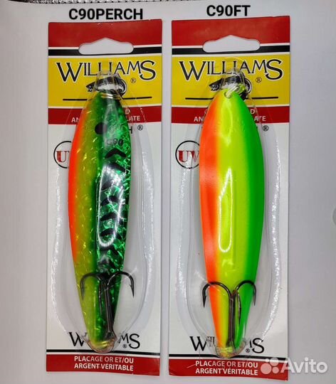 Блесны Williams Whitefish C90 оригинал