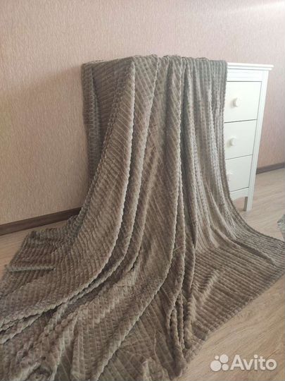 Плед 200х220 на кровать диван покрывало евро