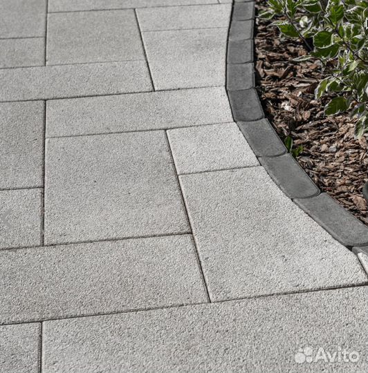 Тротуарная плитка белый гранит