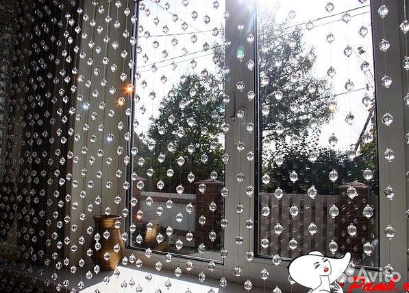 Штора из хрустальных бусин