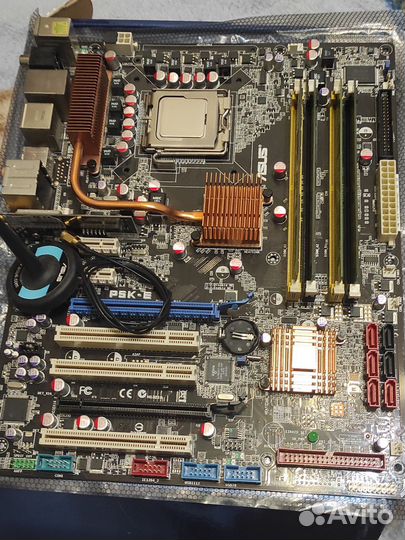 Материнская плата 775 + проц Q6600 + 4Гб DDR2