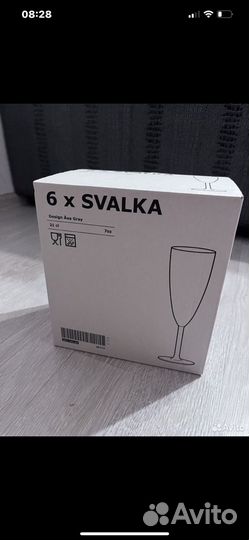 Набор бокалов для шампанского икеа svalka