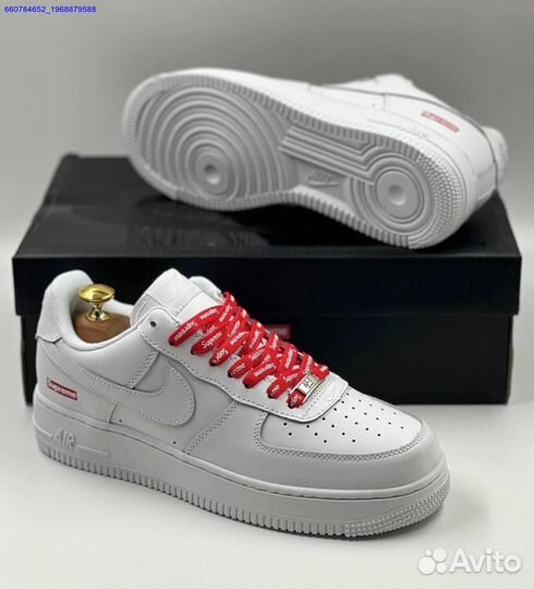 Кроссовки Nike Air Force 1 Low & Supreme (Арт.62573)