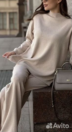 Трикотажный костюм оверсайз