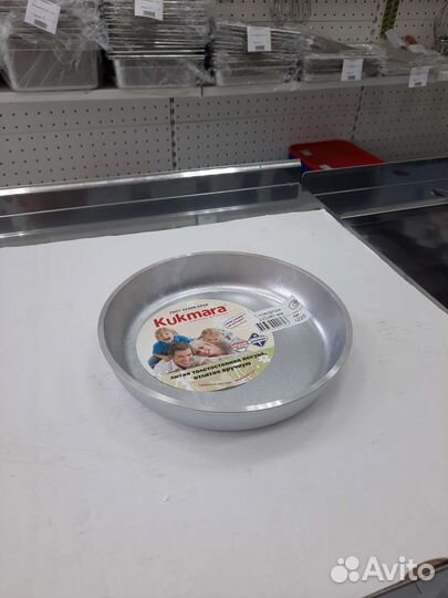 Сковорода алюминиевая 22 см без ручек