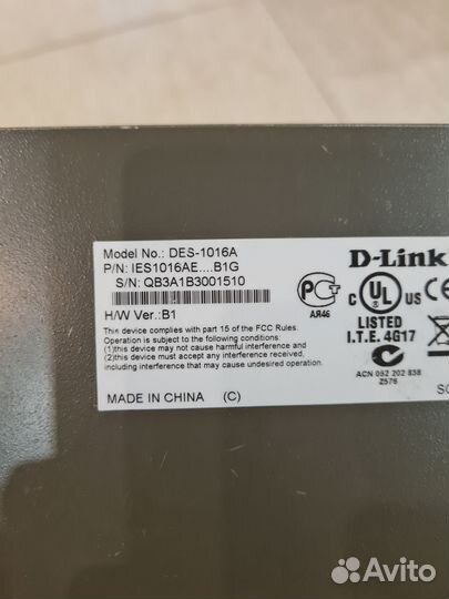 Dlink des1016a свич коммутатор