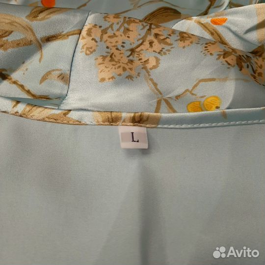 Атласный халат кимоно с ночной сорочкой