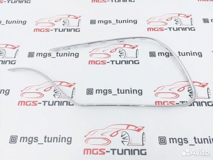 Хром планка бампера левая Mercedes w222 S63 AMG