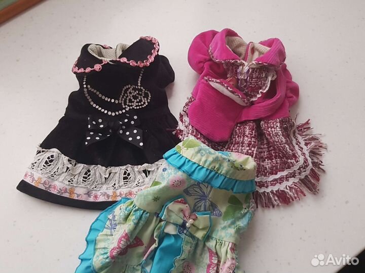 Платья и осенний комбинезон для суки 2 кг. 10 разм