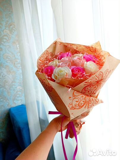 Букет из мыльных роз в наличии и под заказ