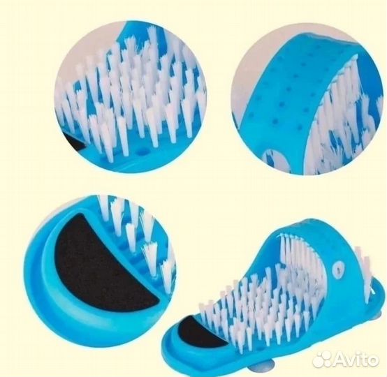 Щетка тапок для ног на присосках с пемзой