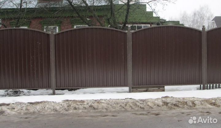 Откатные ворота металлические под ключ