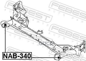 NAB-340 сайлентблок задней балки Nissan Juke F