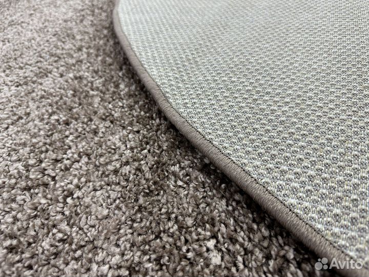 Ковер 200 х 400 с высоким ворсом, коричневый