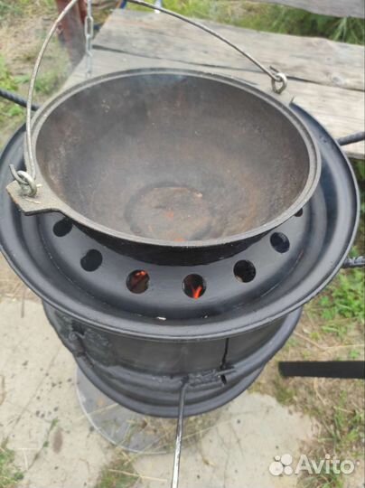 Печь для казана из дисков