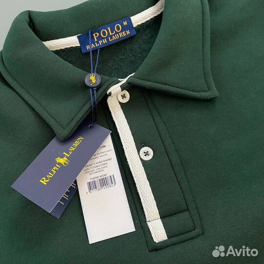 Свитшот polo ralph lauren с начесом зеленый