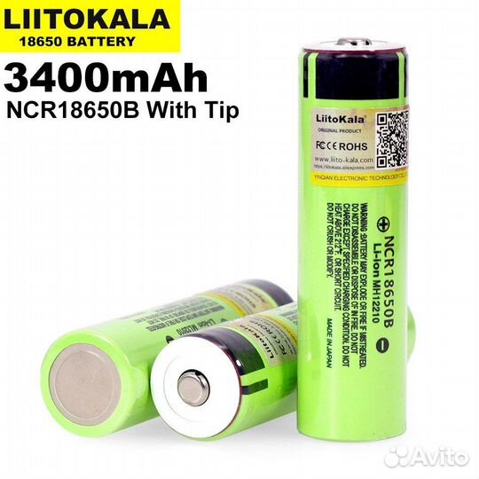 Аккумулятор 18650 3400 mAh Litokala
