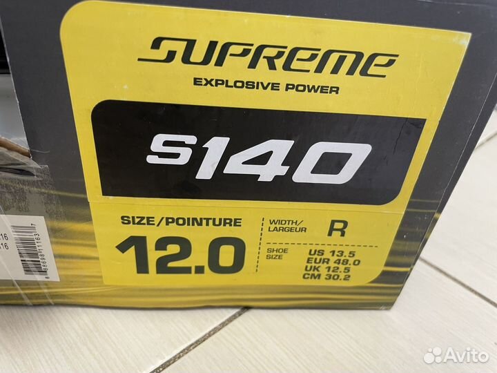 Коньки bauer (46 разм : 12 R ) supreme s 140