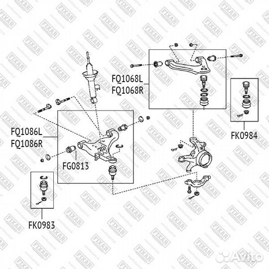 Сайлентблок переднего нижнего рычага передний T