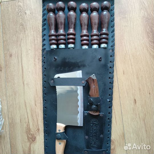 Шампура в колчане натуральная кожа