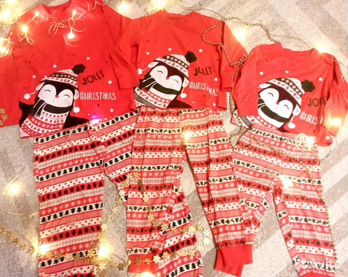 Новогодние пижамы, слипы, семейный family look