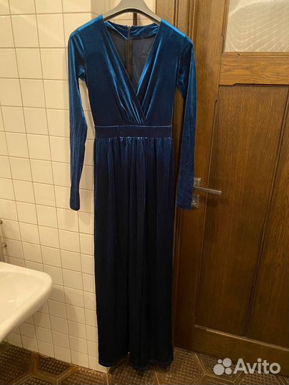 Вечернее платье в пол бархат ASOS (s)